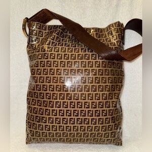 Fendi Vintage Zucchino FF Hobo shoulder bag.